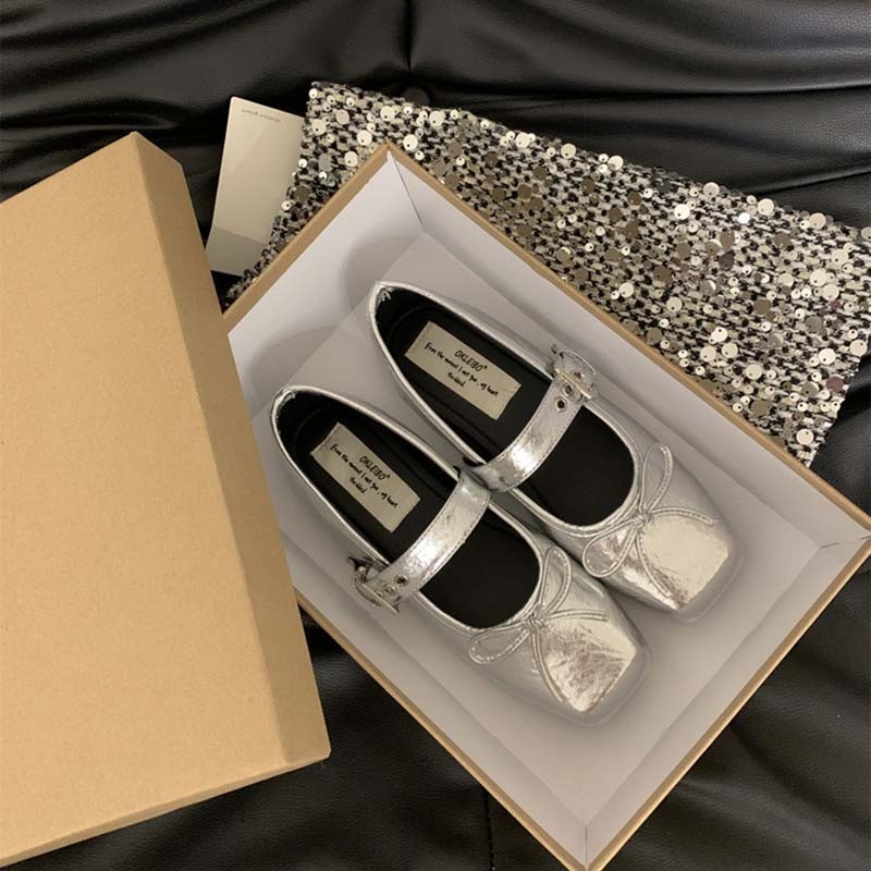 🔥Còn hàng🔥Giày bệt nữ sang chảnh Giày búp bê nữ mũi vuông nông gót thấp(size35-42)