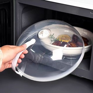Lò vi sóng sưởi ấm vỏ bảo vệ đặc biệt thực phẩm nóng cơm nóng chịu nhiệt độ cao nhựa tròn trong suốt vỏ dầu bắn tung tóe thực phẩm