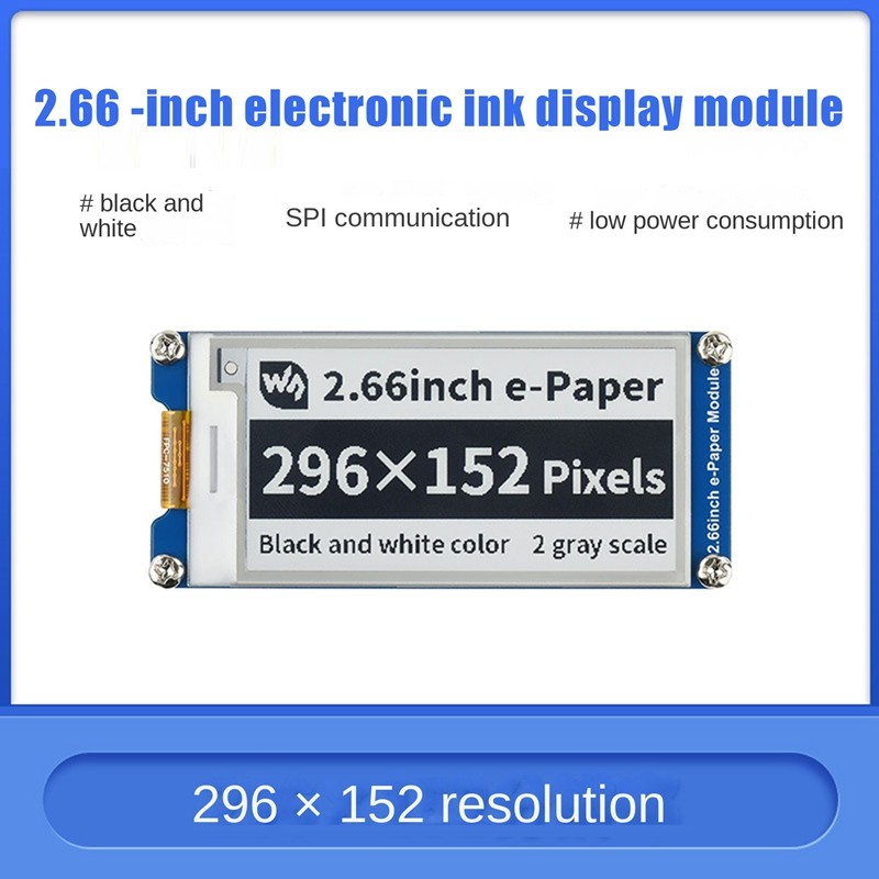 Mô-đun màn hình E-Paper E-Ink 2,66 Inch Phù hợp cho