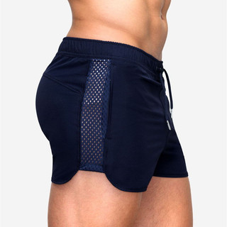 Men's Summer Quick-Drying Marathon Track and Field Beach Pants Elastic Mesh European and American Fitness Surfing Sprint Sports Shorts TLkb