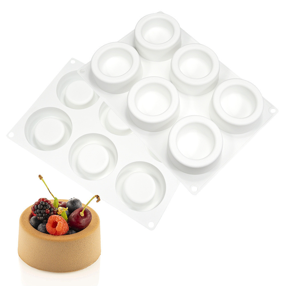 Hình Bầu Dục Hình Chữ Nhật Savarin Pudding Cup Khuôn Bánh Silicon DIY Tròn Tart Mousse Khuôn Bánh Ngọt Pháp Khuôn Nướng Bánh