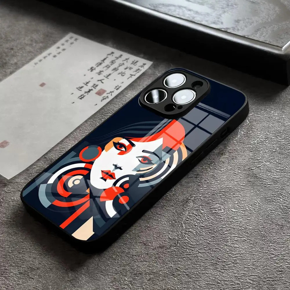 BK-2 Nghệ Thuật Pablo Picasso Lập Thể Ốp lưng IPhone 17,15 Pro Max 14 Pro 12 11 13 Mini X XR XS 16 Plus SE Ốp Lưng Kính Cường Lực