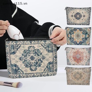 Túi đựng mỹ phẩm phong cách dân tộc SRVN Boho Túi đựng đồ đa chức năng di động Túi vệ sinh du lịch Túi đựng đồ trang điểm dung tích lớn cho bé gái.