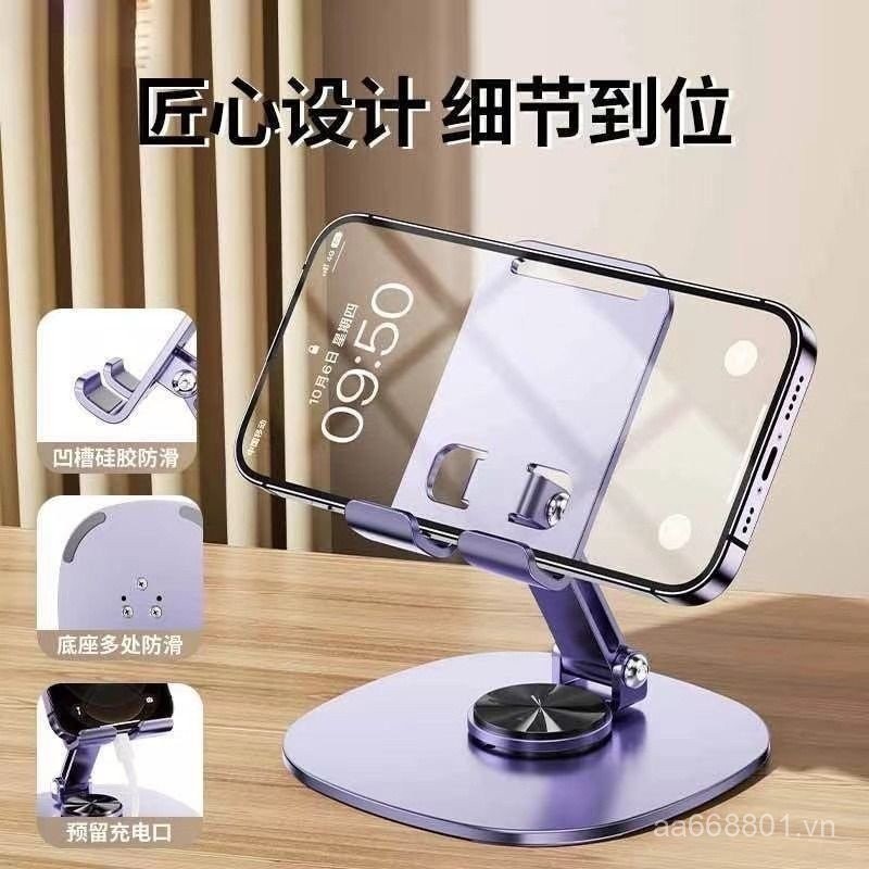 Giá đỡ máy tính bảng xoay bằng kim loại, có thể gập lại, di động, đa chức năng, giá đỡ điện thoại lười biếng, quà tặng tùy chỉnh