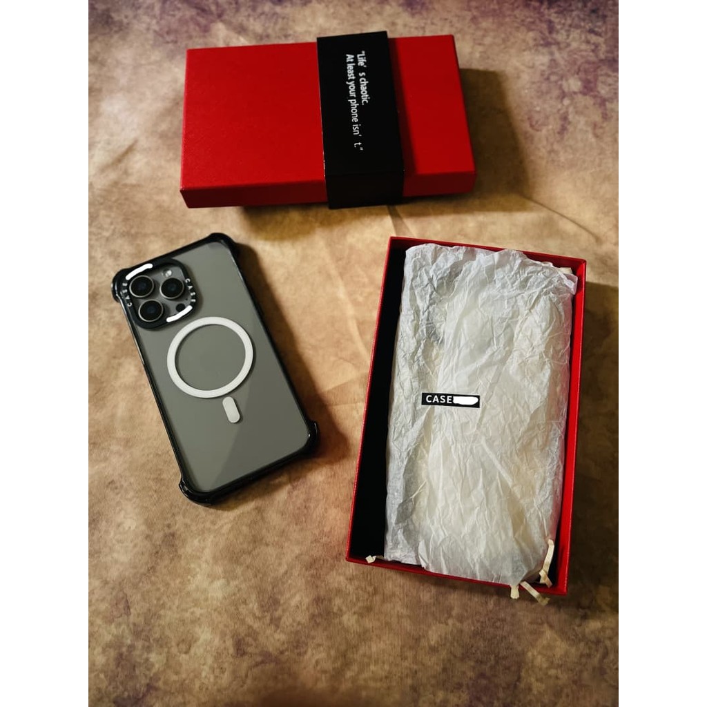CASECASE X Bounce Case Hút từ tính Mặt sau Acrylic cứng cho Apple IPhone 14 / 15 / 16 Pro Max với bao bì cao cấp