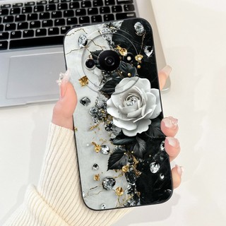 Vỏ Mới Cho Xiaomi Redmi A3 4G Ốp Lưng Hoa Hồng Thời Trang Silicon Mềm Chống Sốc Cho Xiaomi Poco C61 RedmiA3 A3x Ốp Lưng
