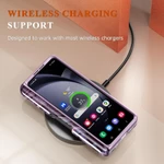 GVIEWIN cho Samsung Galaxy Z Fold 6 Ốp lưng có giá đỡ bút S, [Vỏ máy ảnh trượt & Bảo vệ màn hình], Bảo vệ bản lề chắc chắn Vỏ điện thoại đá cẩm thạch bảo vệ chống sốc cho Z Fold 6 (Q — ảnh 7