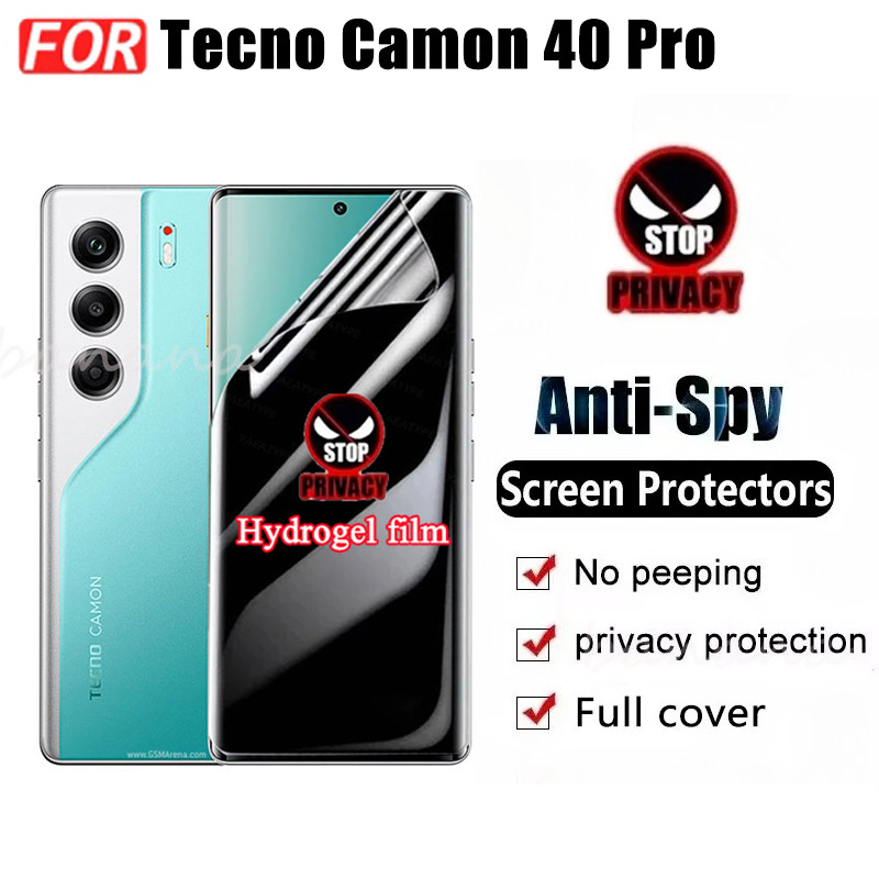 Ốp Điện Thoại Chống Sốc Tecno Camon 40 Pro 5G Cho Tecno Camon 40Pro 4G Chống Gián Điệp Quyền Riêng Tư Bảo Vệ Toàn Diện Kính Cường Lực Bảo Vệ Màn Hình Và Phim Ống Kính