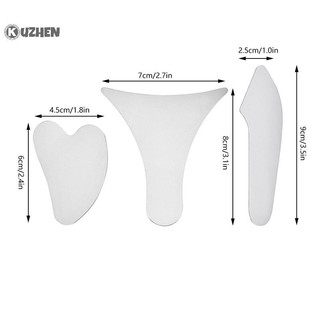 KUZHEN 1 Chiếc Thép Không Gỉ Gua Sha Cạp Máy Mát Xa Cho Mặt Cổ Cơ Thể Guasha Massage Dụng Cụ Chăm Sóc Da Mặt Guasha Board Máy Mát Xa Mặt HOT