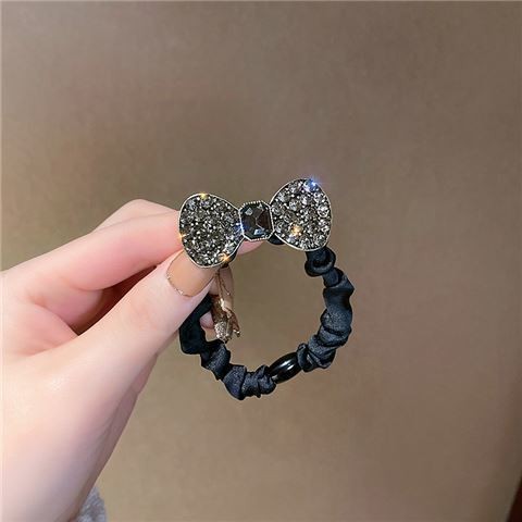 Dây buộc tóc nơ kim cương giả Hàn Quốc có độ đàn hồi cao