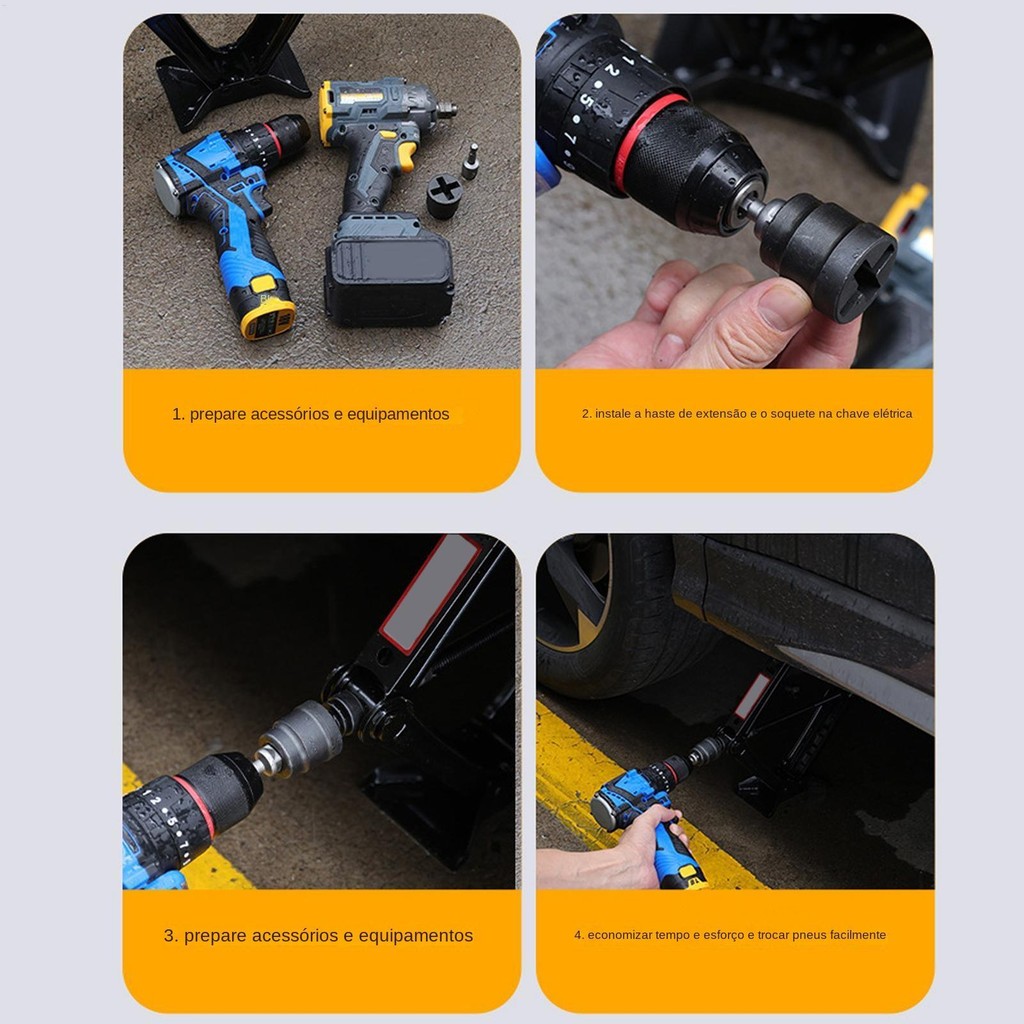 RV San Bằng Kéo Jack Ổ Cắm Máy Khoan Adapter Tự Động Sửa Chữa Phụ Kiện Cho Xưởng Nhà Để Xe Trailer RV greiwe2vn