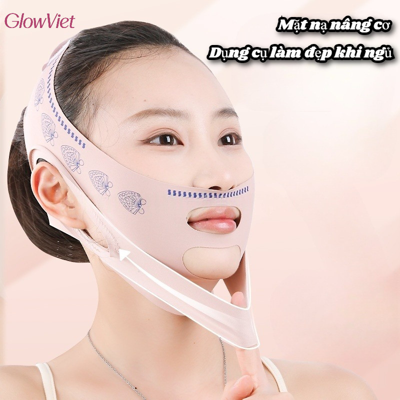 Mặt Nạ Nâng Cơ Mặt Tạo Cằm Chữ v Thon Gọn,Thiết Kế Ôm Khít Cấu Trúc Xương,Ép Kép 360° Định Hình Mặt V-Line