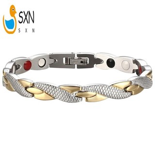 Vòng đeo tay nam châm Ion âm và năng lượng Germanium Vòng đeo tay mạ bạc cho nam giới một kích thước