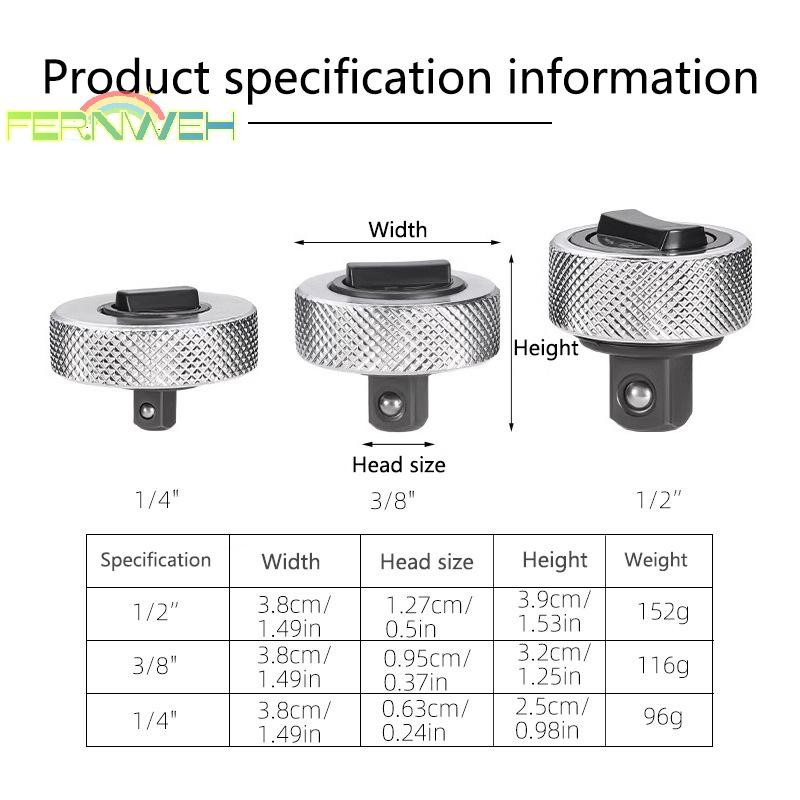 [Fernweh] 1 / 4 3 / 8 1 / 2 Drive Palm Ratchet Bộ cờ lê có thể đảo ngược Ratcheting Finger Ổ cắm Driver Stubby Thumbwheel Ratchet cho không gian chật hẹp [MỚI]