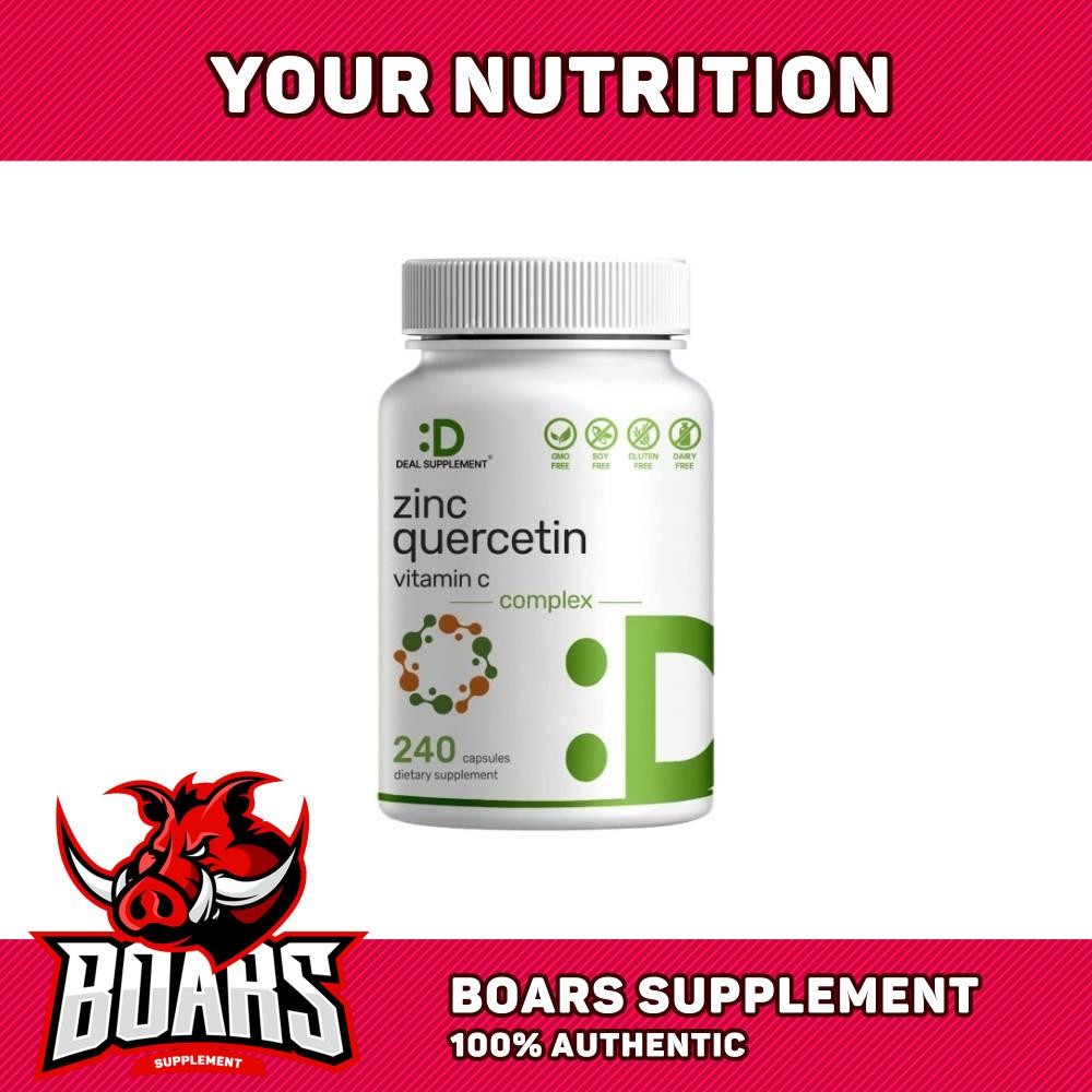 DEAL SUPPLEMENT ZINC 50MG QUERCETIN 500MG WITH VITAMIN C (240 VIÊN) - VIÊN UỐNG BỔ SUNG KẼM TĂNG CƯỜNG SỨC KHỎE MÙA DỊCH