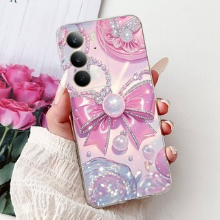 Vỏ Mềm Cho Realme C75 C75X 4G 2025 Ốp Lưng Mới Phong Cách Bướm Hoa Trong Suốt Ốp Lưng Cho RealmeC75 RealmeC75x Vỏ Điện Thoại
