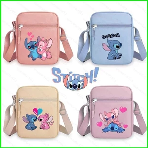 GC2 Stitch In hình bé trai và bé gái Túi đeo chéo hình vuông màu giản dị hợp thời trang nữ dễ thương Túi đeo vai CG2