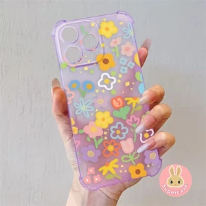 Ốp điện thoại mờ hình hoa đầy màu sắc cho Xiaomi 17 Pro Max 15T 15S 14T Pro Poco C85 C71 F7 Pro Ultra M7 Civi 5 Pro 5G 4G Ốp lưng mềm hoạt hình Vỏ điện thoại mờ chống sốc dễ thương