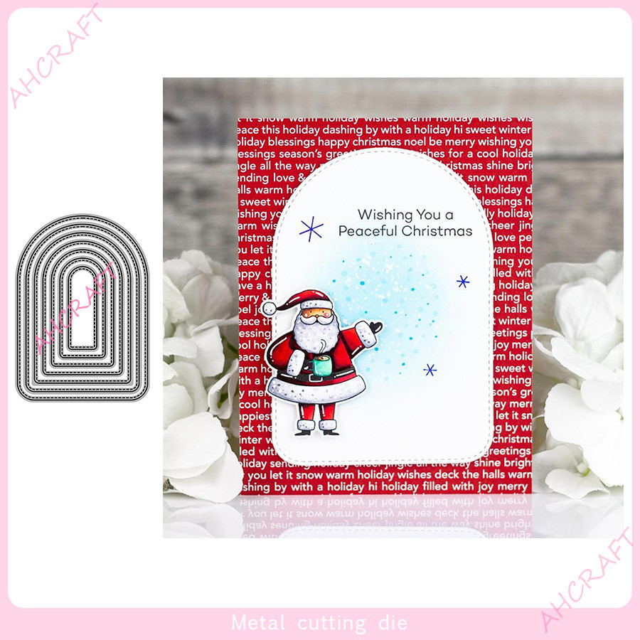 Vòm Khung Cắt Khuôn Sổ Lưu Niệm Kim Loại Thép Carbon Cắt Chết Dập Nổi Khắc Mẫu DIY Album Ảnh Sổ Tay Thiệp Chúc Mừng Trang Trí