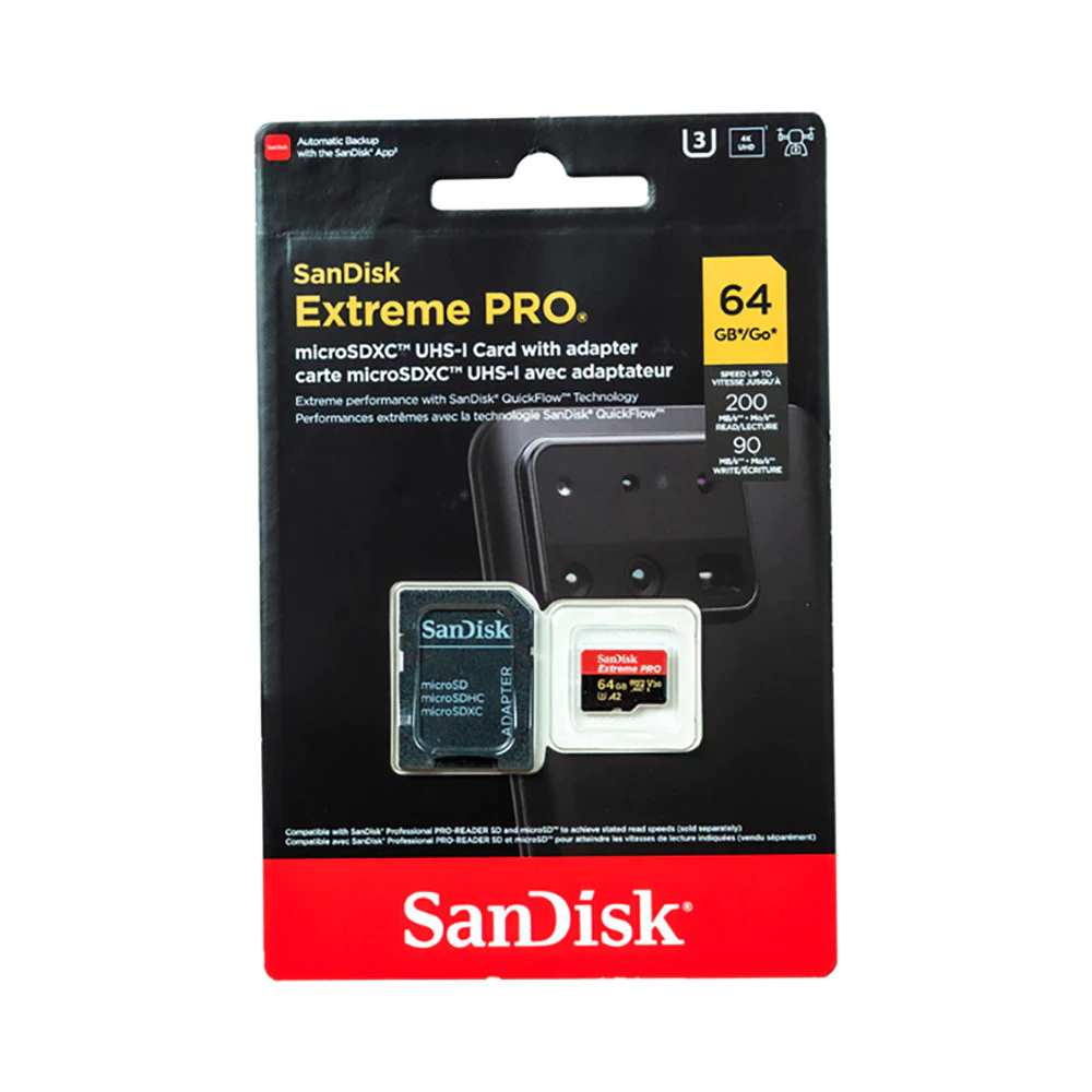 Thẻ Nhớ MicroSDXC SanDisk Extreme Pro V30 A2 64GB - 128GB - 256GB 200MB/s