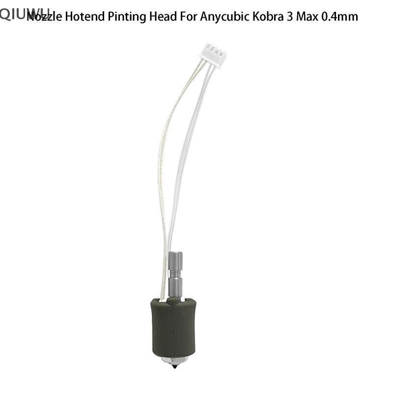 QIUWU Cho Anycubic Kobra 3 Max Bộ vòi phun Hotend Pinting Head Vòi phun trao đổi nhanh Máy in 3D Thép cứng 0,4mm cho Combo Kobra 3 Max.