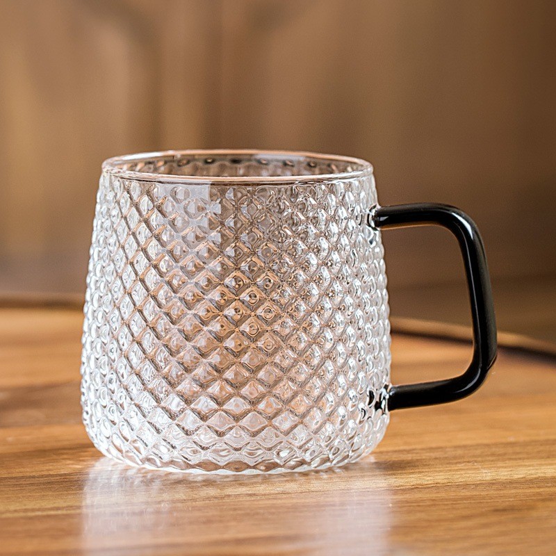 Ly, Cốc Thủy Tinh Họa Tiết Vẩy Cá Dùng Uống Trà Cà Phê Decor Quán Cà Phê, Phòng Khách