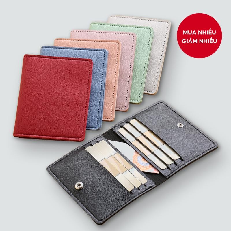Ví RFID mỏng dành cho nữ Hộp đựng thẻ tối giản với nhiều khe Zip Pouch