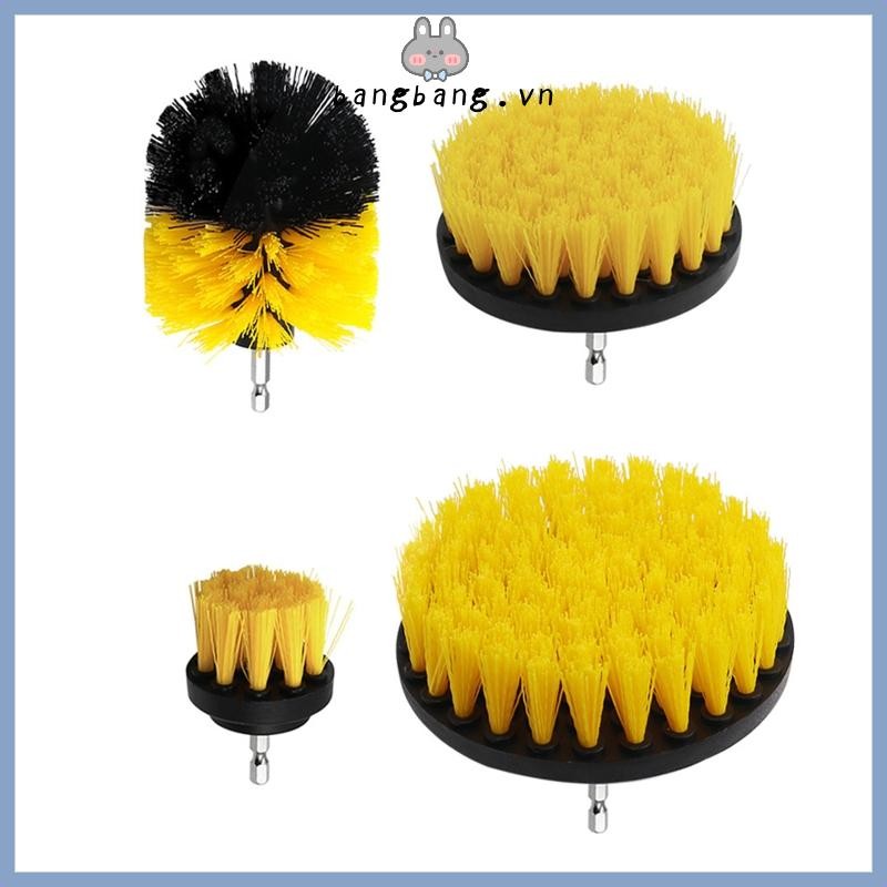 Bàn chải chà sàn bằng nhựa tròn Bang Bộ bàn chải khoan điện cho bề mặt phòng tắm ô tô