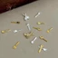 6 Lưới / Hộp Mix Vàng Bạc Nĩa Thìa Bộ Đồ Ăn Hợp Kim Móng Tay Nghệ Thuật Kim Cương Giả Trang Trí Làm Móng Tay Chữa Bùa Phụ Kiện {VN}