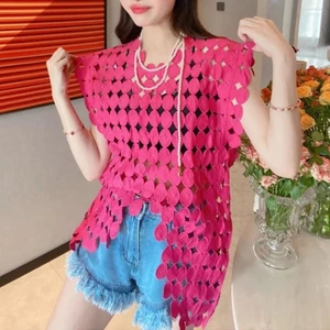 ✨Pháp Không Đều Rỗng Áo Mùa Hè 2022 Rời Áo Thời Trang Phong Cách Phương Tây Chiên Dạo Phố 25.5.22