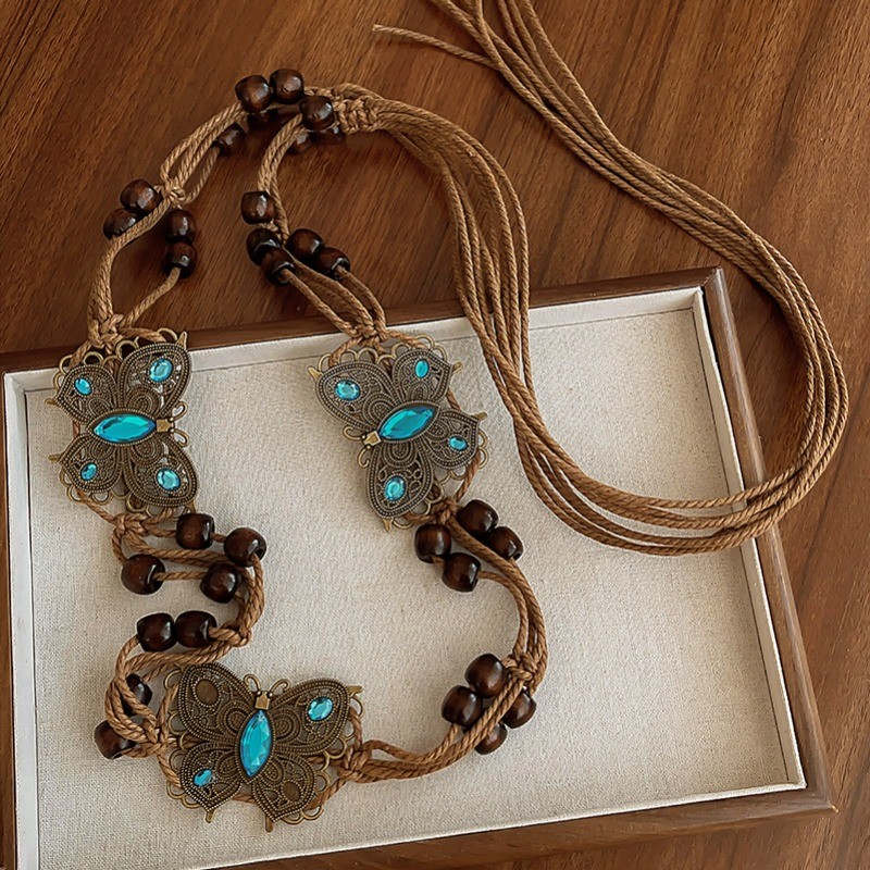 Thắt lưng bướm boho hoa phong cách Hàn Quốc