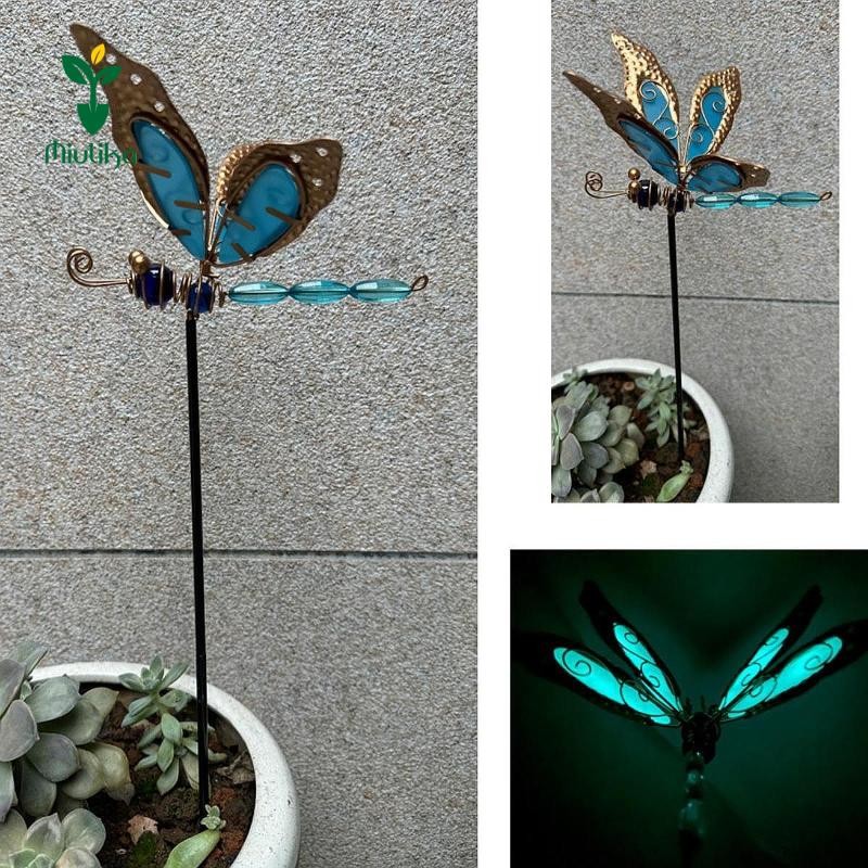 Miulika Chuồn Chuồn Vườn Cổ Phần Trang Trí Sân Vườn Trong Bóng Tối Mộc Mạc Kim Loại Sân Nghệ Thuật Cho Người Trồng Chậu Hoa Hàng Rào Sân Con Đường