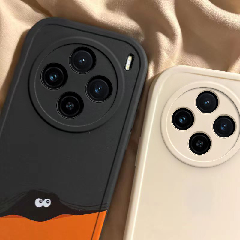 Tương thích với ốp điện thoại silicone Vivo X200, ốp mini chống sốc X200 Pro Peekaboo Coal Ball mới
