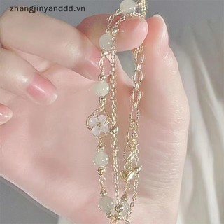 # yanddd # Phong Cách Trung Hoa Thời Trang Thiết Kế Độc Đáo Thanh Lịch Vòng Tay Đính Hạt Hoa Hai Lớp Tinh Tế Dành Cho Nữ Trang Sức Dự Tiệc Quà Tặng Cao Cấp.