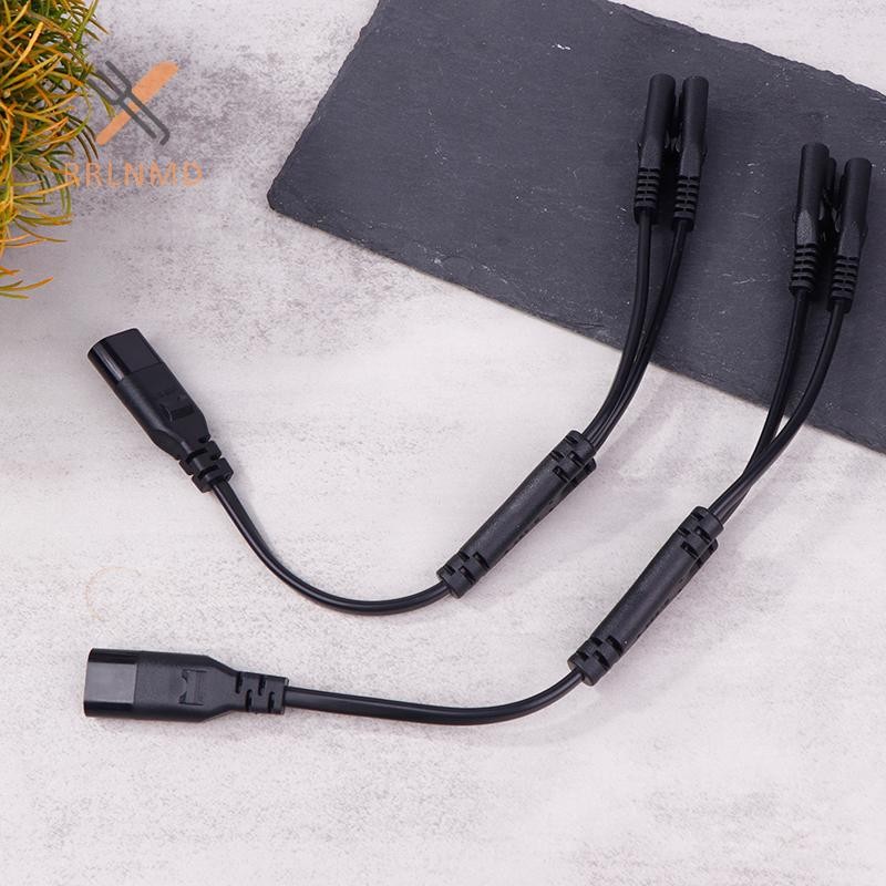 RRLNMD IEC 320 C8 2Pin Nam Đến 2 X C7 Nữ Y Chia Cáp Nguồn Khoảng 28CM IEC 320 C7 Đến C8 Dây Nối Dài C8 Nam Đến C7 Nữ Cáp MỚI