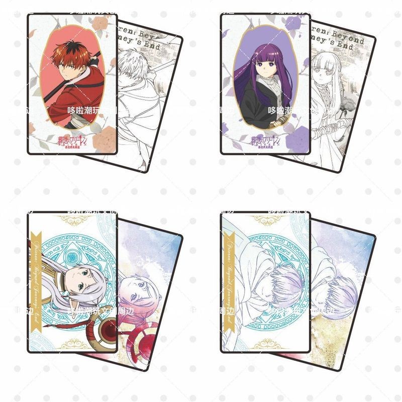 Frieren: Beyond Journey 's End Blind Box Cards – Thẻ Anime sưu tập hai mặt, 24 gói mỗi hộp (8,5 × 5,4 cm)