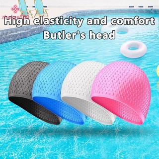 < zhuliye789 > Silicon Giọt Nước Bơi Người Lớn Phóng To Bong Bóng Bơi Siêu Co Giãn Chống Thấm Nước Bảo Vệ Tai