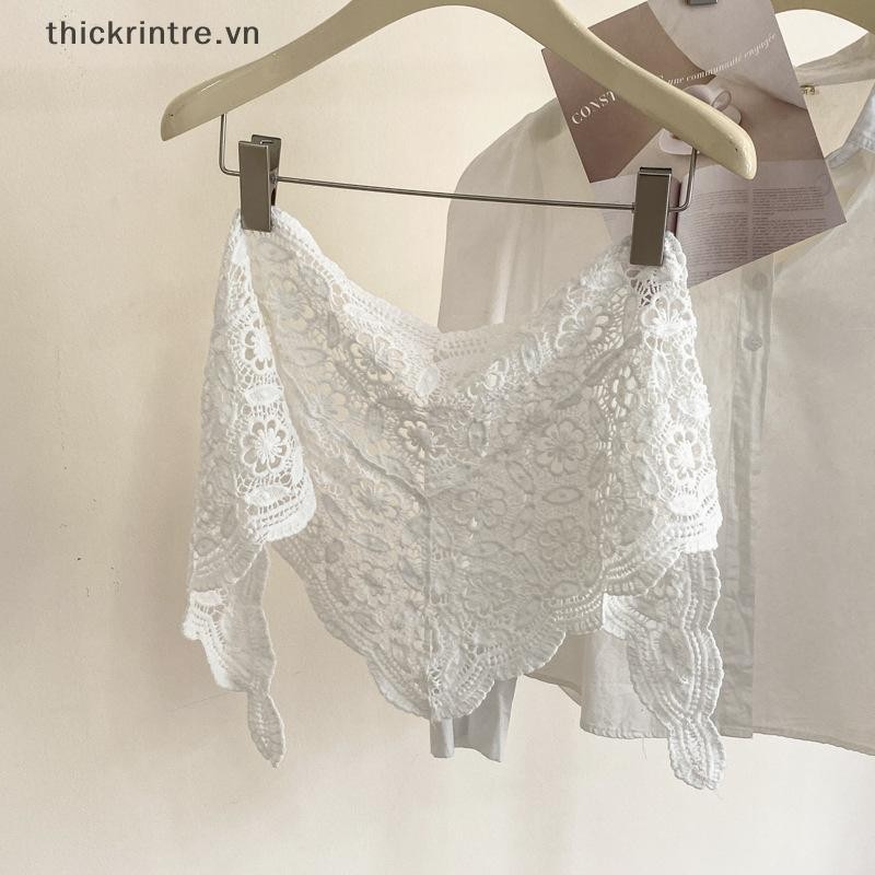 Khăn ren mùa hè THI Khăn quàng cổ tam giác phong cách Hàn Quốc, Thắt lưng Boho cho bé gái, Phụ kiện ảnh nông thôn VN