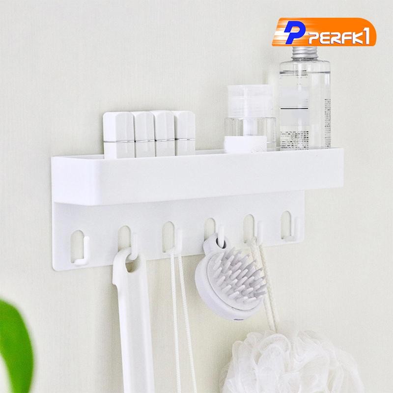 Giá đỡ chìa khóa để tiết kiệm chìa khóa treo tường với 6 móc treo tường cho áo choàng phía sau lối vào phòng ngủ