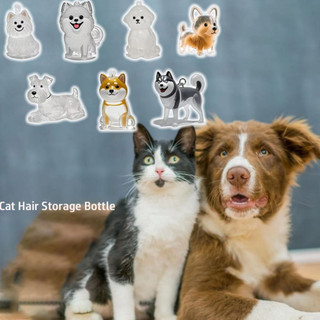 Mặt dây chuyền thu thập tóc cho chó OIWLSAX321, Hộp lưu trữ tóc cho chó di động Bichon Husky Corgi, Quà tặng trong suốt Viên nang lưu trữ tóc cho chó Tưởng niệm thú cưng