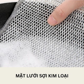 Combo 10 Khăn Rửa Chén Sợi Kim Loại