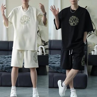 Bộ đồ nam style Trung Quốc, size lớn, set two món gồm áo ngắn tay và quầnshort, mã 619W