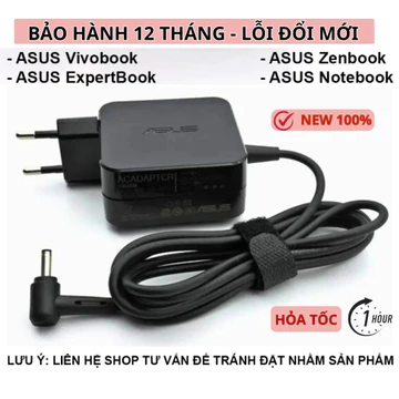 Sạc Laptop Asus 19V 2.37A/3.42A 45Wh/65Wh, An Toàn, Ổn Định, Sạc asus chân nhỏ, chân to, sạc máy tính asus - BH 12 Tháng