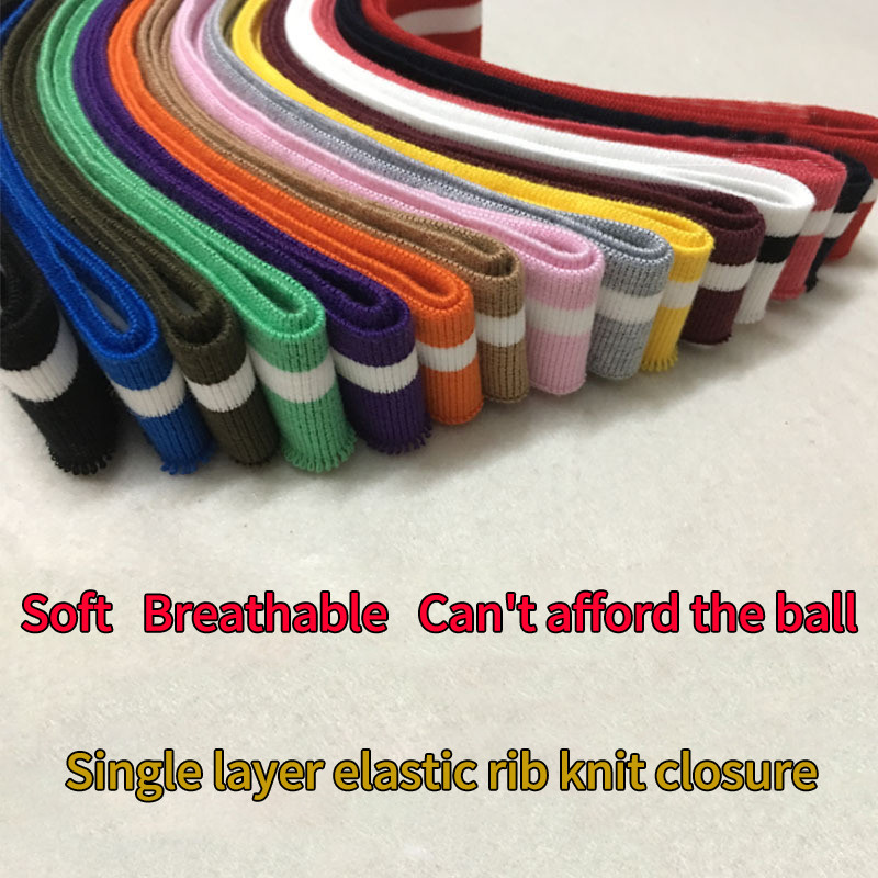 Nhiều Màu Sọc Cotton Spandex Sườn Vải Cho Cổ Vòng Cổ Và Cổ Chất Liệu Cho Thể Thao Đồng Phục Quần Áo Phụ Kiện TJ0510