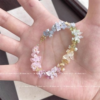 Mùa hè Phong cách mới Vòng tay đính cườm hoa đầy màu sắc