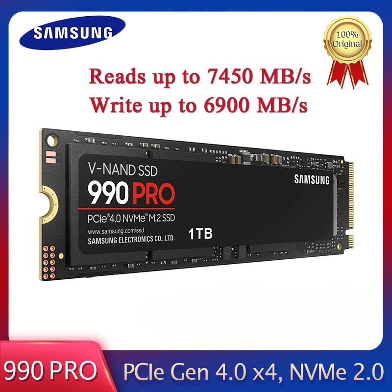 Samsung 990 Pro Ssd 1tb 2tb 4.0 M. Ổ Cứng Di Động 2 Tầng Màu Trơn Cho ...