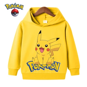 Áo hoodie In Hình pikachu Ngộ Nghĩnh Cho Bé 4-14 Tuổi