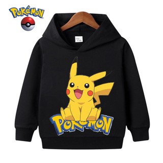 Áo hoodie In Hình pikachu Ngộ Nghĩnh Cho Bé 4-14 Tuổi