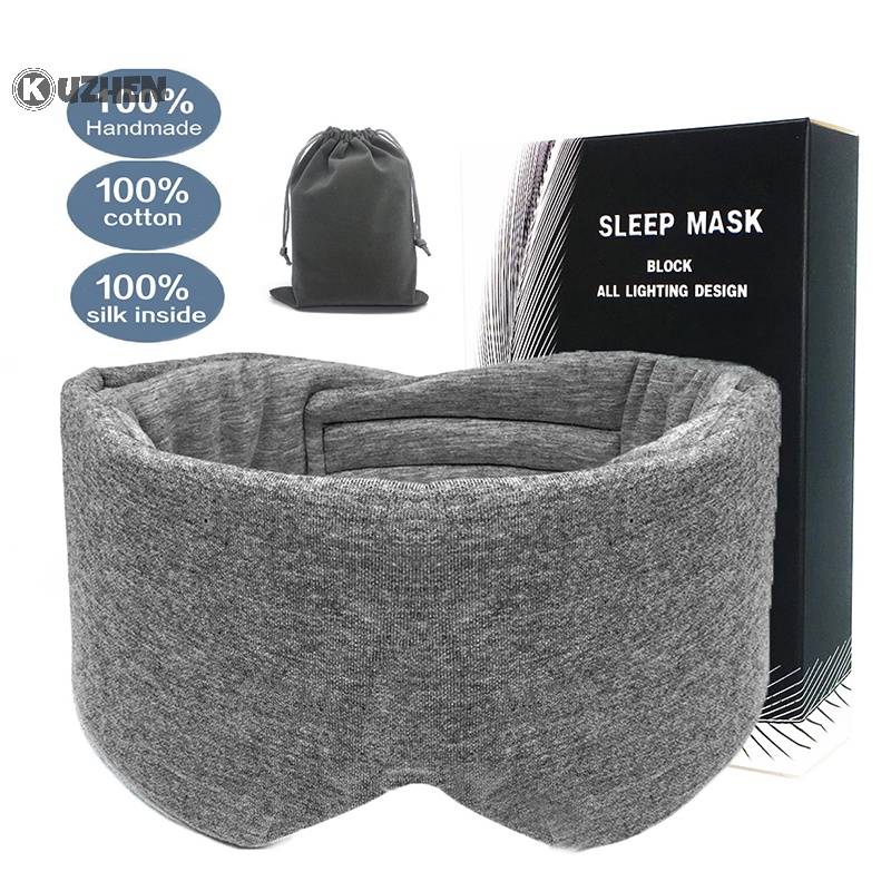Kuzhen Mặt Nạ Che Mắt Ngủ Chất Liệu cotton Thoáng Khí Dành Cho Nam Và Nữ