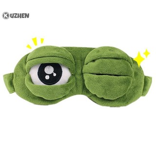 Kuzhen Mặt Nạ Che Mắt Ngủ Thư Giãn Hình Ếch 3d Buồn Ngủ Du Lịch